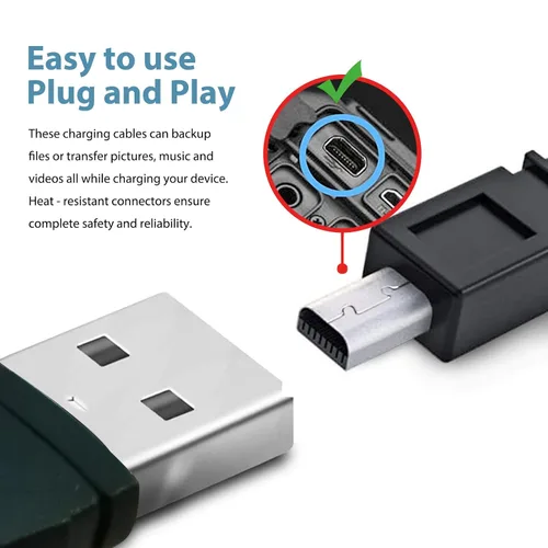 Vista 4 de Cable de carga USB de repuesto para cámara Nikon UC-E6, UC-E16, UC-E17, UC-E23, cable de carga de transferencia para Nikon SLR D3300 D750 D5300