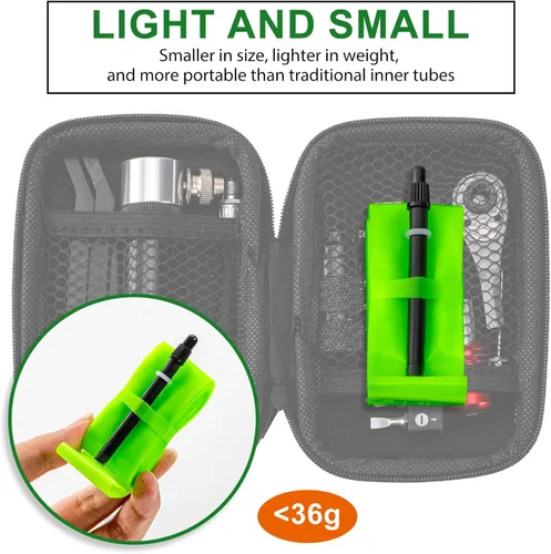 Vista 4 de Tubo interior de bicicleta TPU 700C × 18-32C: tubo ligero para bicicleta de carretera con válvulas Presta de 1.772 in/2.559 in/3.346 in