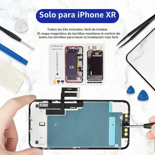 Vista 6 de Reemplazo de pantalla para iPhone XR de 6.1 pulgadas en negro, MrR.OMW 3D Touch LCD FHD Display Digitizer Frame Assembly para A1984, A2105, A2106