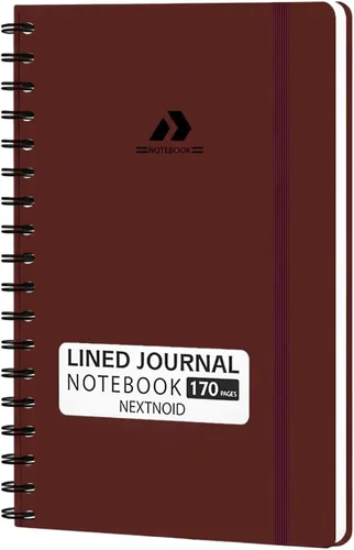 Vista 27 de Nextnoid Cuaderno de espiral forrado para mujeres y hombres, tamaño A5 (5.8 x 8.3 pulgadas), 170 páginas, cuadernos de tapa dura para trabajo y toma