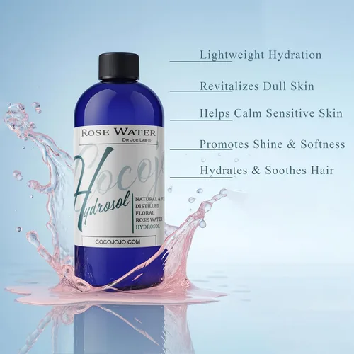 Vista 3 de Rose Hydrosol - Tónico en aerosol de agua de 32 onzas para hidratación facial hidratación pura y natural, hidrosol de agua de rosas para todo tipo