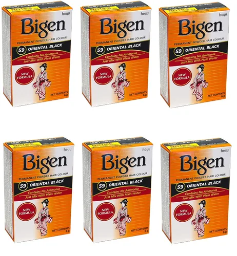 Vista 32 de Bigen - Tinte permanente en polvo, castaño claro #46, 0.21 onzas