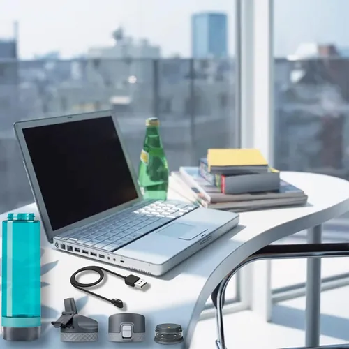 Vista 9 de FitTurn Cargador USB compatible con HidrateSpark Pro Acero/HidrateSpark Pro Smart Water Cup Reemplazo Cable de carga Cable de carga Negro y Blanco