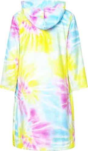 Vista 2 de Jxstar Girls Bathrobes Kids Hooded Robes Plush Fleece Pajamas Soft Coral Sleepwear
