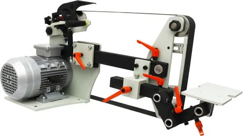 Vista 6 de TECHTONGDA Lijadora de banda de velocidad variable de 72 pulgadas con 3 muelas de molienda para cuchillos, herramientas de corte sin base, 220 V