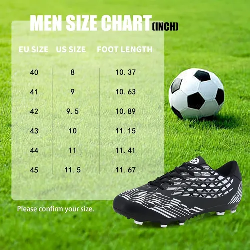 Vista 6 de Juzecx Mens Soccer Cleats FGAG Football Shoes Training Firm Ground Soccer Shoes
