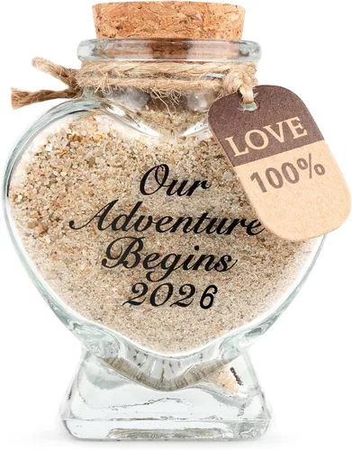 Vista 8 de Tarro de recuerdo de arena de luna de miel, regalos de luna de miel para parejas de recién casados, bodas, compromisos, vacaciones, viajes, regalos