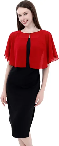 Vista 3 de Capelets de encaje de gasa suave para mujer, chales y envolturas para vestido de noche, boda, capa Bole