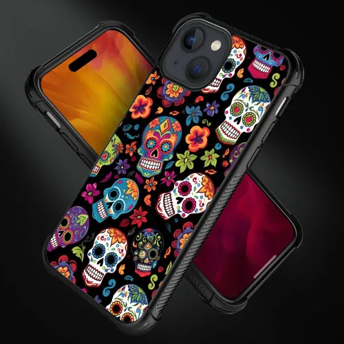 Vista 253 de Funda compatible con iPhone 8, a prueba de golpes, antiarañazos, bandera de ciervos de cola blanca de grano de madera estadounidense