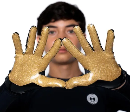 Vista 7 de EVO2 Youth Football Gloves – Sticky Grip ProTac Palms, Lightweight Breathable Mesh Fit, SFIA – Kids Football Gloves