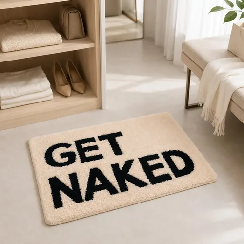 Vista 9 de Get Naked - Alfombra de baño antideslizante, bonita alfombra de baño copetuda, alfombra de baño de microfibra lavable para interiores, para baño