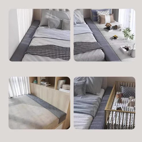 Vista 6 de Cojín de relleno de huecos para sofá cama, extensor de colchón, conector de cama individual, cojín de almohada con funda desmontable para cama