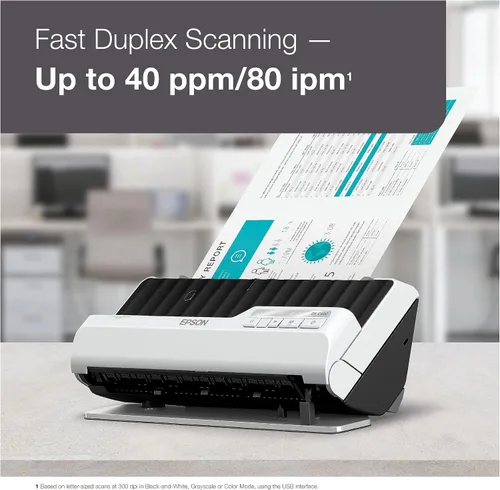 Vista 3 de Epson Escáner de documentos de escritorio compacto dúplex DS-C490 con alimentador automático de documentos (ADF)