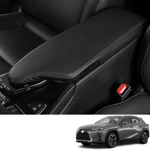 Vista 25 de Accesorios interiores personalizados para Lexus RX350 2010 2011 2012 2013 2014 2015 Cubierta de caja de reposabrazos tapa de consola central, cojín