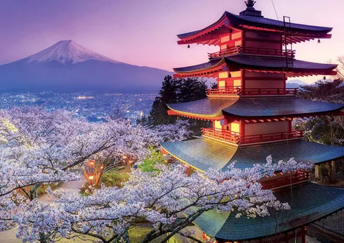 Vista 2 de Educa Rompecabezas de Japón Monte Fuji 2000 para niños