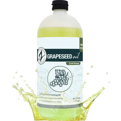 Vista 10 de 100 % aceite puro de semilla de uva, prensado en frío, virgen, sin diluir