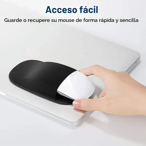 Vista 7 de ESR Soporte delgado para mouse mágico, con adhesivo reutilizable, sin residuos de pegamento, bolsa elástica compacta/funda de transporte, se puede