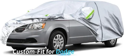 Vista 8 de Funda de automóvil a medida para Dodge, funda de automóvil de 7 capas impermeable para todo tipo de clima, para exteriores, cubierta completa contra