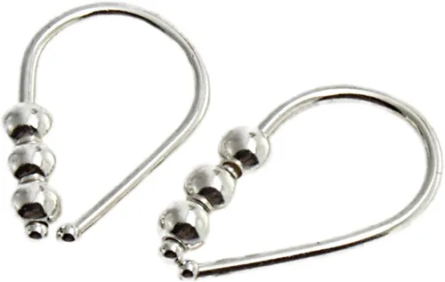Vista 20 de 13mm de plata de ley 20 GA Aretes de aro invertidos colgantes de lágrima hipoalergénicos ligeros con hilo para mujer