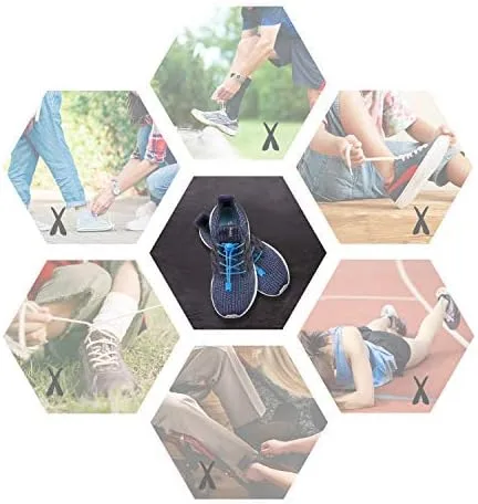 Vista 4 de UPINS 10 pares de cordones elásticos para zapatos, sin corbata, ajustable, de goma