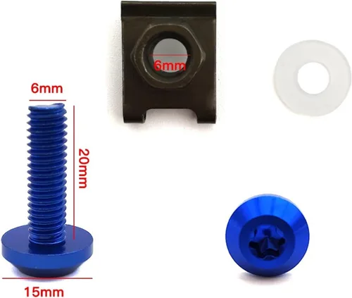 Vista 2 de Bodywork Kits 20pcs for Kawasaki Versys 1000 ZX12R ZX6R ZX636R ZX6RR ZX9R ZZR600 Motorcycle Fairing Body Bolt Screw Spring Nuts Kit M6 Parts