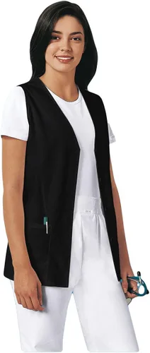 Vista 3 de Cherokee Women Scrubs Vest Button Front 1602