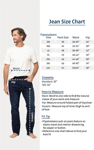 Vista 7 de PajamaJeans Jeans elásticos para hombre - Pantalones de chándal para hombre
