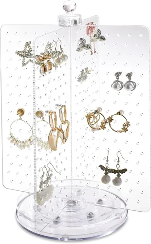 Vista 3 de Ikee Design Torre de soporte de joyería para collares, pulsera, aretes, anillo todo colgado