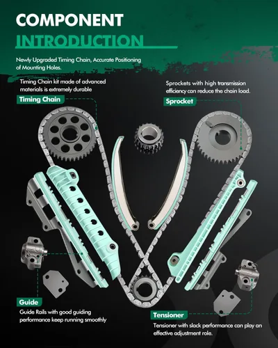 Vista 3 de SCITOO 9-0387SGX Kit de cadena de distribución para 1997-2004 para Ford Crown Victoria E-150 E-250 Club Econoline Expedition Explorer para F-150