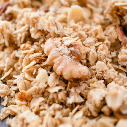 Vista 5 de Mrs. Barr's Natural Foods Granola Almendra, nuez y nuez Avena orgánica certificada sin gluten Textura suave Lote pequeño Calidad gourmet