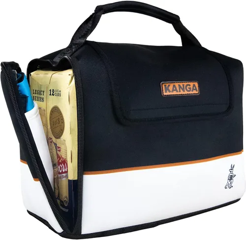 Vista 21 de Kanga Kanga Kase Mate - Bolsa térmica aislada - Bolsa térmica suave - Enfriador de bebidas para latas de cerveza y seltzer - Aislamiento y Woody