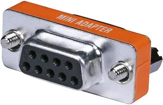Monoprice Módem nulo DB9 Mini tipo - hembra a hembra, naranja