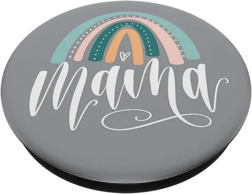 Vista 2 de Mama with Rainbow & Heart JLZ069 PopSockets PopGrip intercambiable