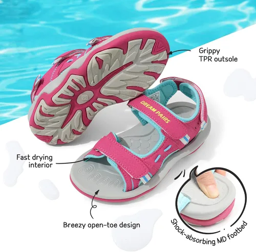 Vista 3 de DREAM PAIRS Sandalias deportivas de verano para niños y niñas (niños pequeñosniñosgrandes)