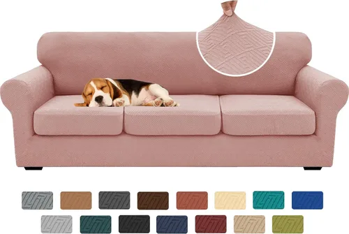 Vista 101 de XINEAGE Funda de diván para sofá en forma de L, fundas de sofá modular para mascotas, funda de asiento de sofá antideslizante lavable, fundas