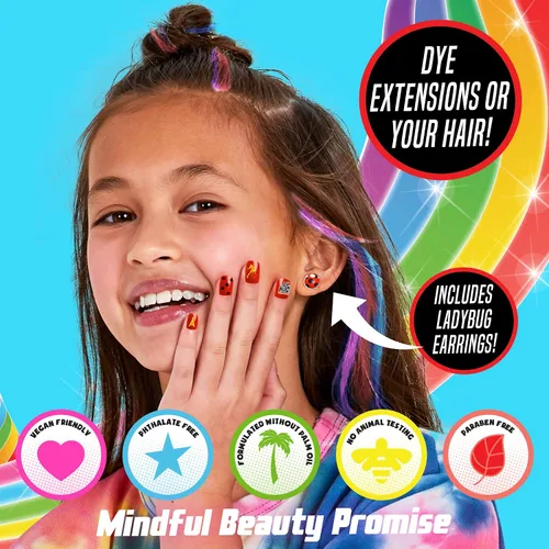 Vista 5 de Miraculous Spots On Beauty Makeover Estudio de belleza para niños, crea tu propio kit de arte y manicura para el cabello, ideal para fiestas