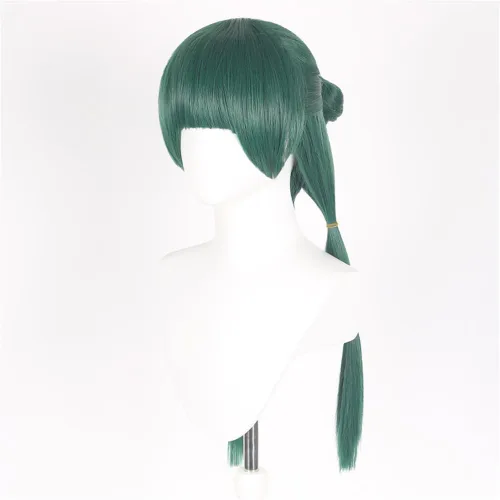 Vista 3 de SisiruKou Anime Cosplay Wig Dark Green Long Hair for Girls Women Costumes Wig Halloween Costume Party Synthetic Wigs