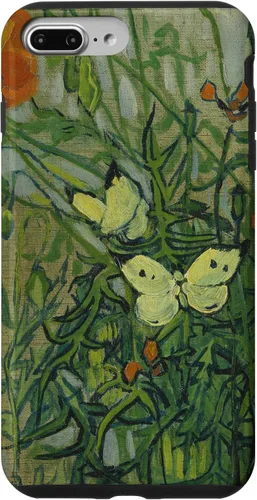 Vista 12 de Vincent Van Gogh - Carcasa para iPhone 17, diseño de mariposas y amapolas