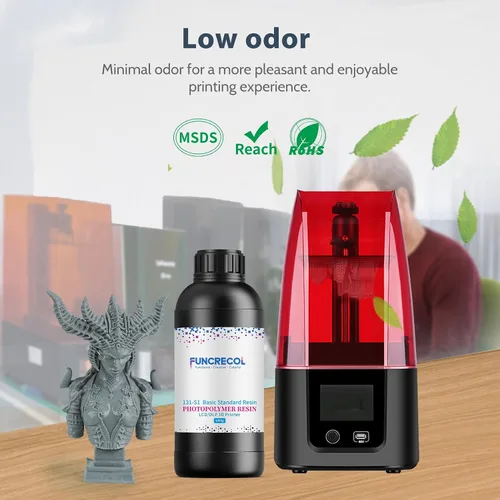 Vista 8 de 16K - Resina de fotopolímero estándar mejorada, resina de impresora 3D de curado UV rápido de 405 nm, resina de impresión 3D de baja olor y alta