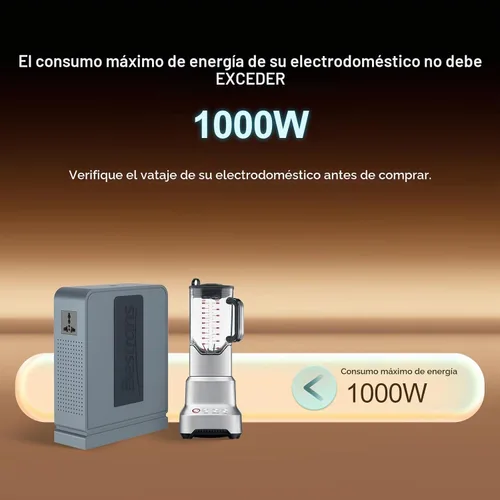 Vista 2 de Transformador elevador de 1000 W, convertidor de 110 V a 220 V, gris azul