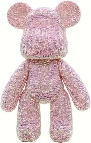Vista 2 de HANDA - Juego de oso de peluche de oso de peluche de 13.4 pulgadas, 5D, diseño de oso violento con diamantes de imitación de cristal, regalo hecho a