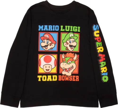 Vista 3 de Nintendo Kids Super Mario Bros Mario & Luigi Boys Long Sleeve 2-Pack T-Shirt Bundle Set for Boys