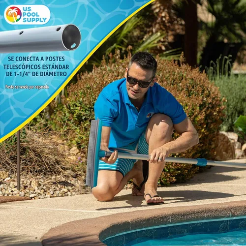 Vista 6 de U.S. Pool Supply Cabezal de cepillo de piscina de 13 pulgadas con cerdas