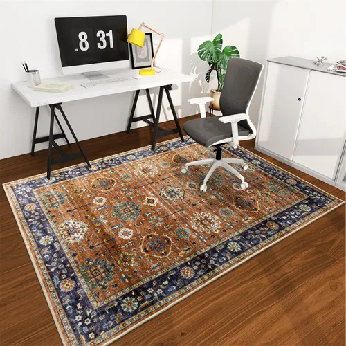 Vista 32 de Tapete para silla de oficina para suelo de madera dura, 48"x36" tapete protector de escritorio de computadora de fácil deslizamiento para silla Hoja