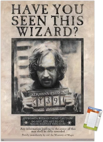 Vista 18 de Trends International El Mundo Mágico: Harry Potter - Póster de Buscado de Sirius Black, Póster de Pared, 14.725" x 22.375", Versión con Marco
