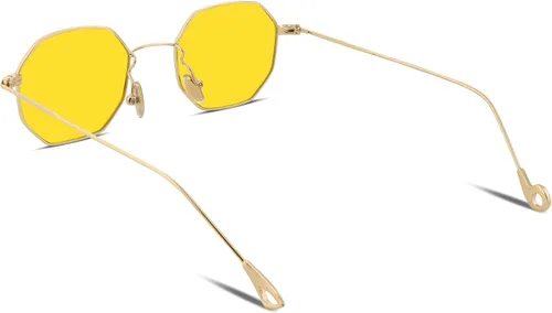 Vista 2 de FEISEDY Hipster Small Polygon Women Men Sunglasses Delicate Metal Frame B2254