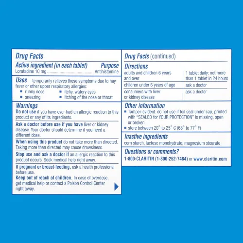 Vista 2 de Claritin Alergia 24 Horas 10mg Tablets-45 ct (Cantidad de 1)