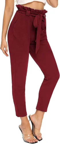 Vista 5 de WDIRARA - Leggings para mujer, a cuadros, elásticos, suaves, ajustados, modernos