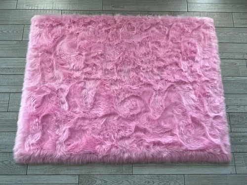 Vista 17 de LAMBZY Elegante y sofisticada alfombra rectangular de piel de oveja (beige, 2 x 3 pies)