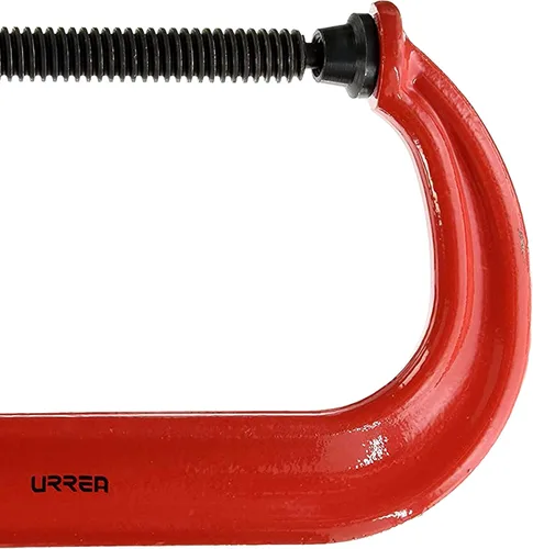 Vista 4 de URREA C-Clamp - Herramienta de sujeción resistente de 8 pulgadas con construcción forjada y diseño de garganta profunda - 408